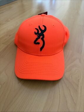 Browning Safety Orange 3D Buckmark Cap